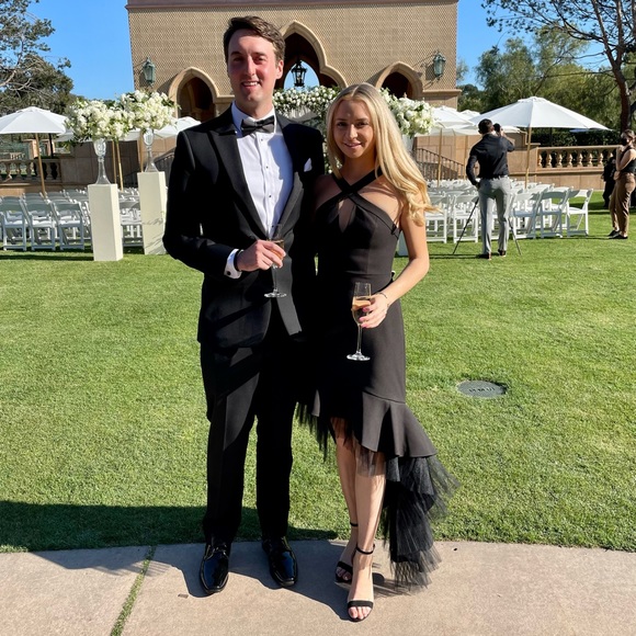 BCBGMaxazria high low cocktail dress - Picture 3 of 4